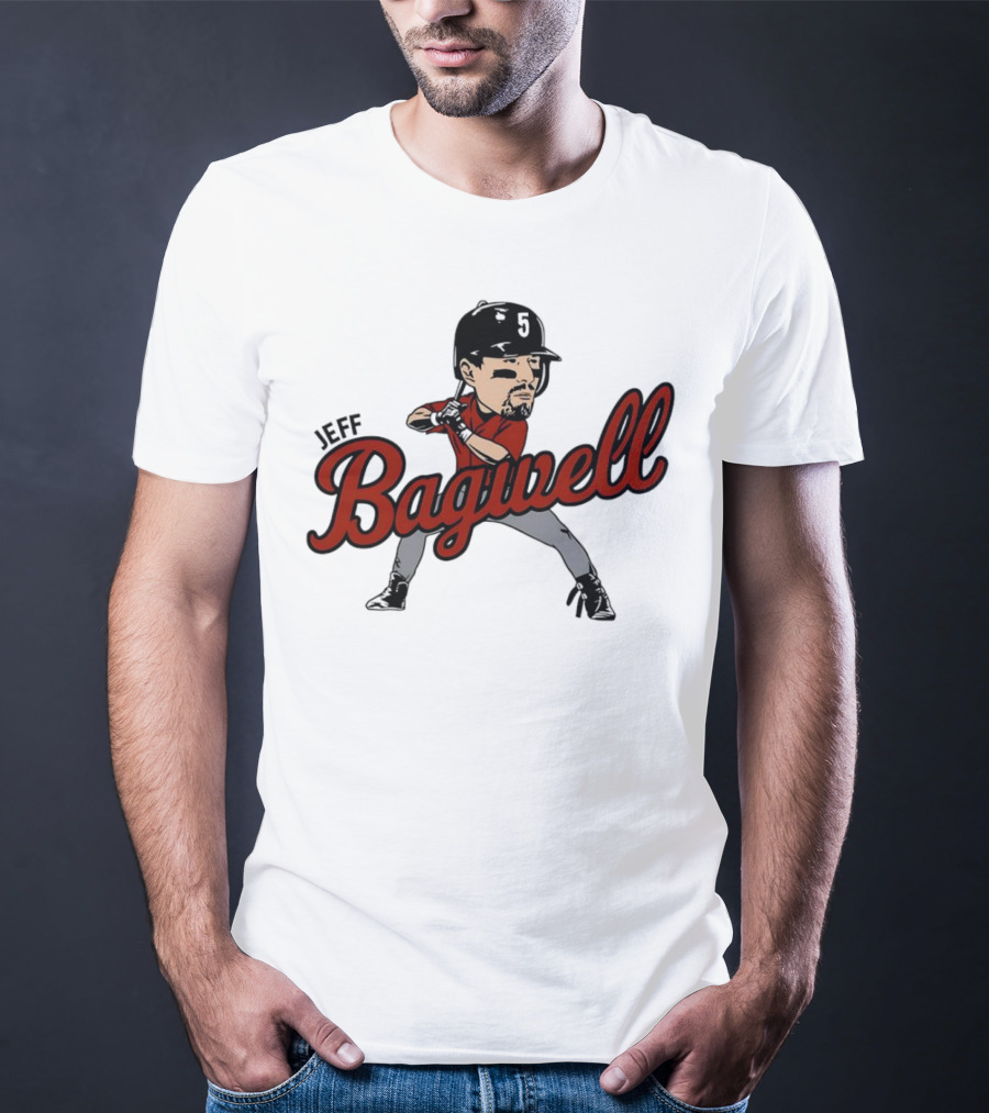 Jeff Bagwell Houston Astros Caricature Baseball T-Shirt