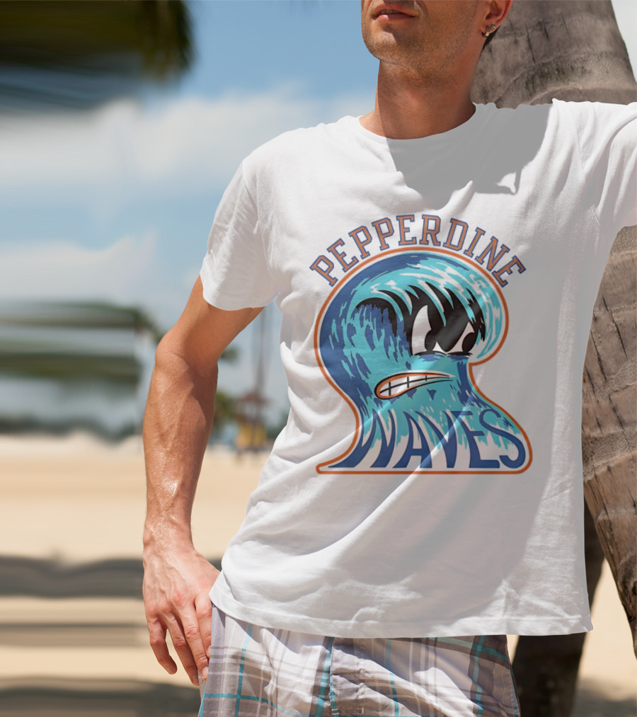 Pepperdine Waves Vintage Angry Wave T-Shirt