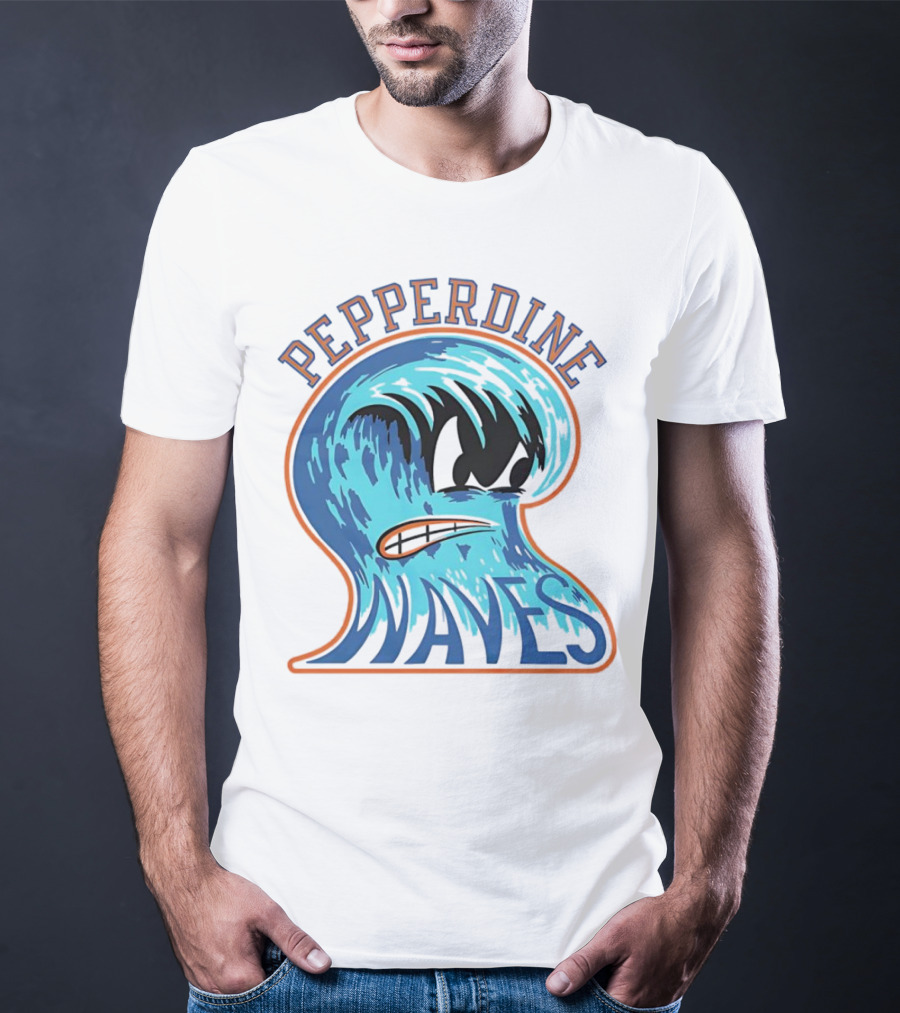 Pepperdine Waves Vintage Angry Wave T-Shirt