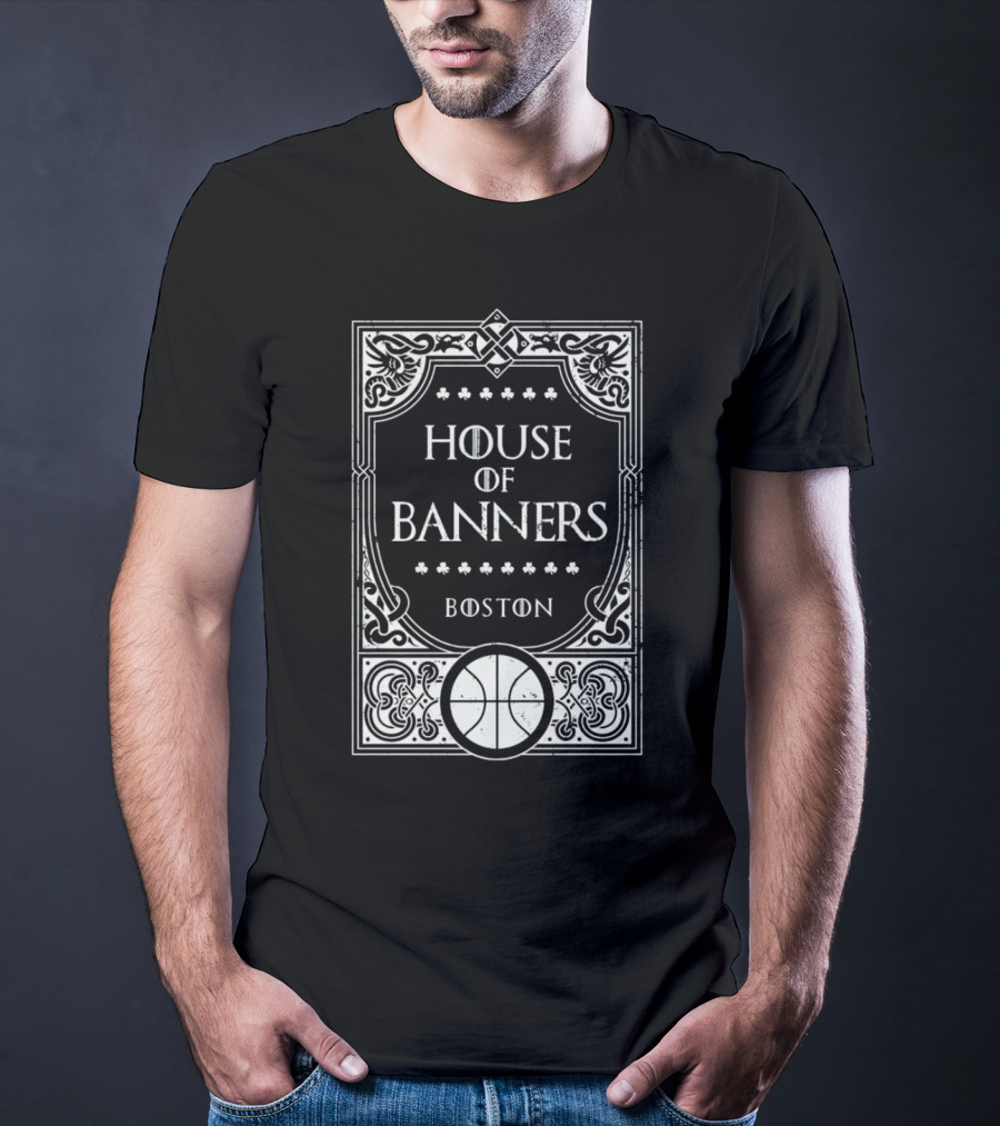 Boston House Of Banners Basketball Emblem T-Shirt
