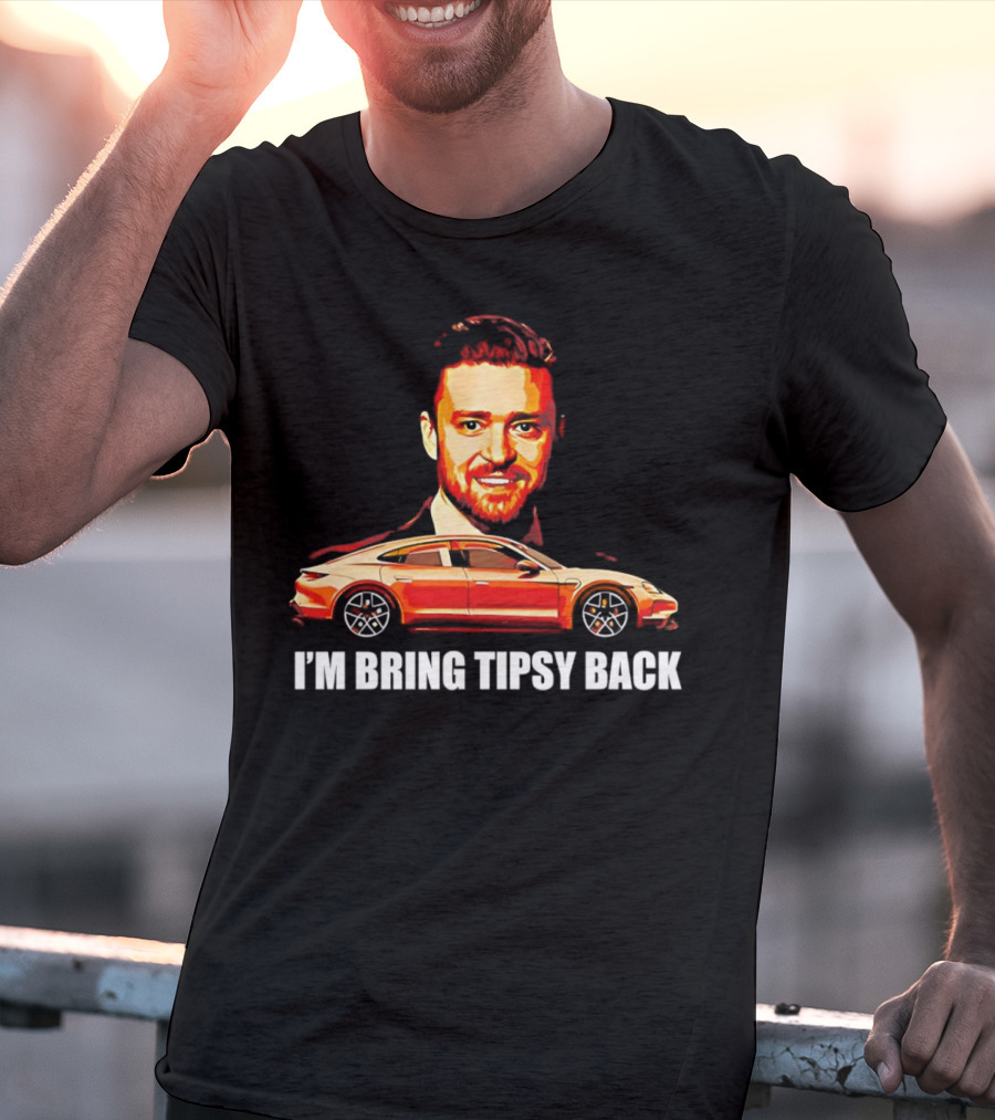 I'm Bring Tipsy Back Justin Timberlake Illustration Red Car T-Shirt