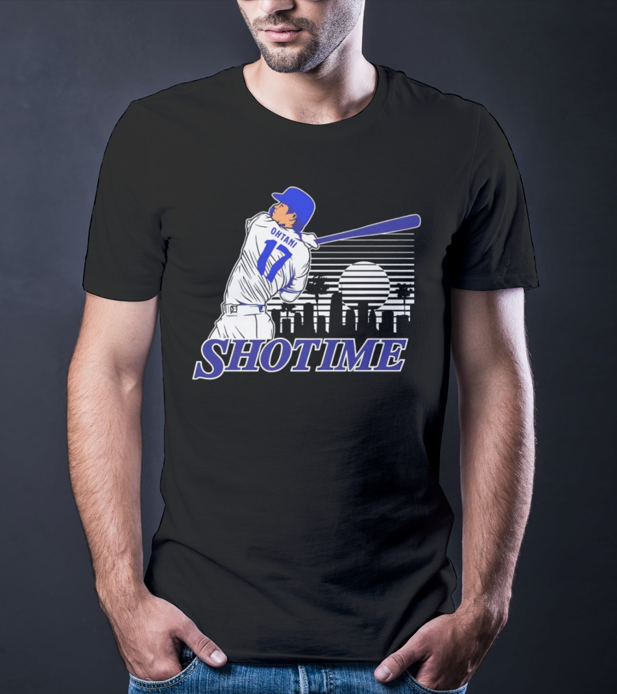 Ohtani 17 Shotime Skyline Baseball Player Dodgers Los Angeles T-Shirt