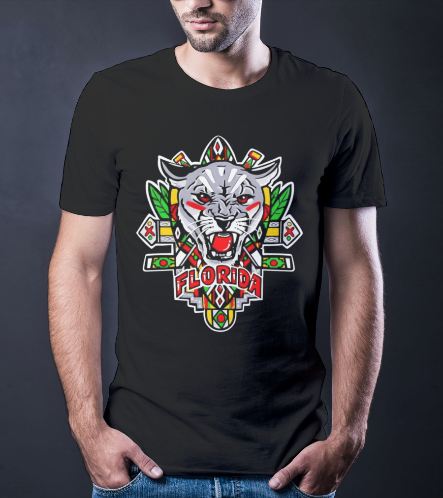 Florida Panthers Juneteenth African Tribal Emblem T-Shirt