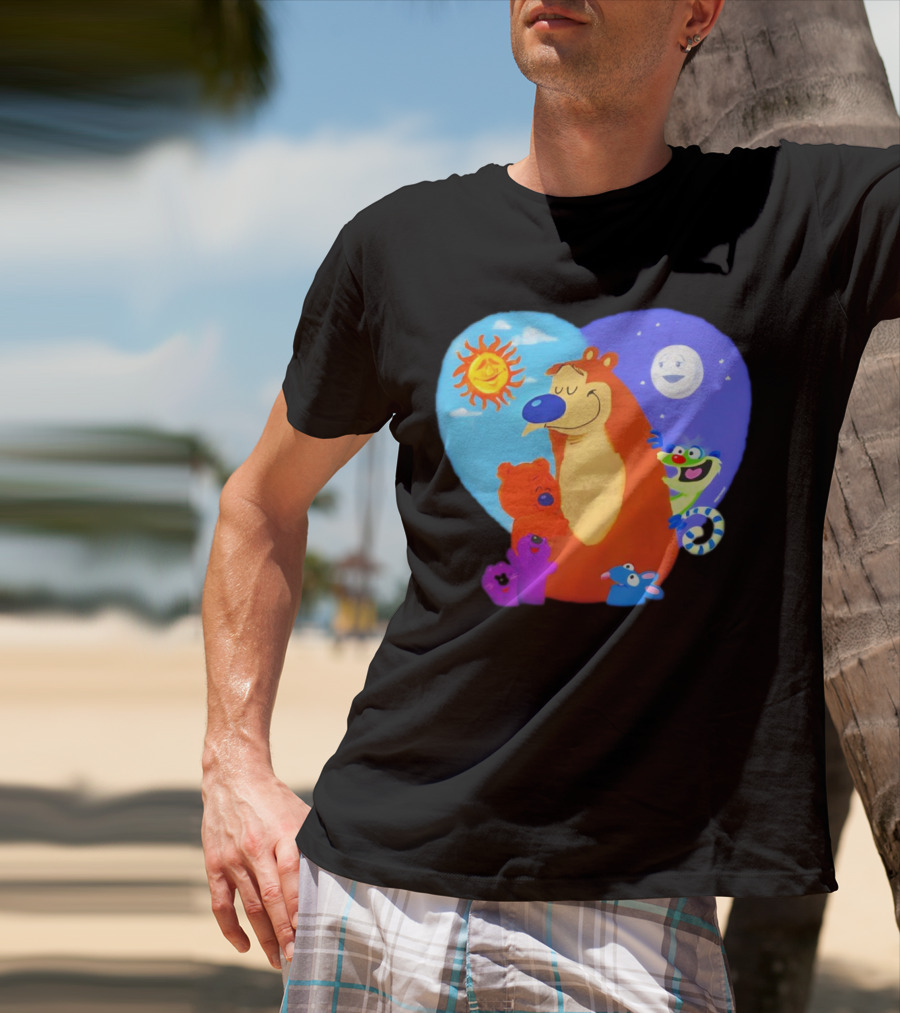 Bear In The Big Blue House Muppet History With Sun And Moon Characters T-Shirt