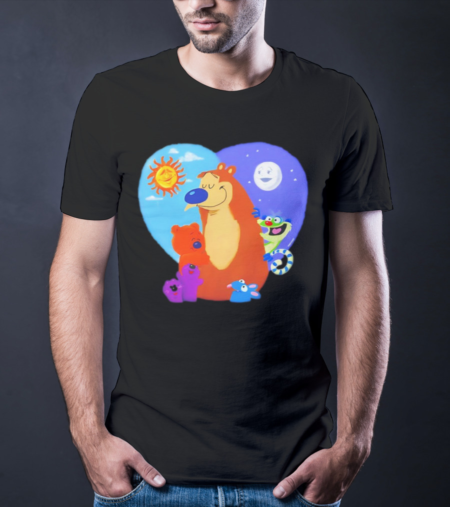 Bear In The Big Blue House Muppet History With Sun And Moon Characters T-Shirt
