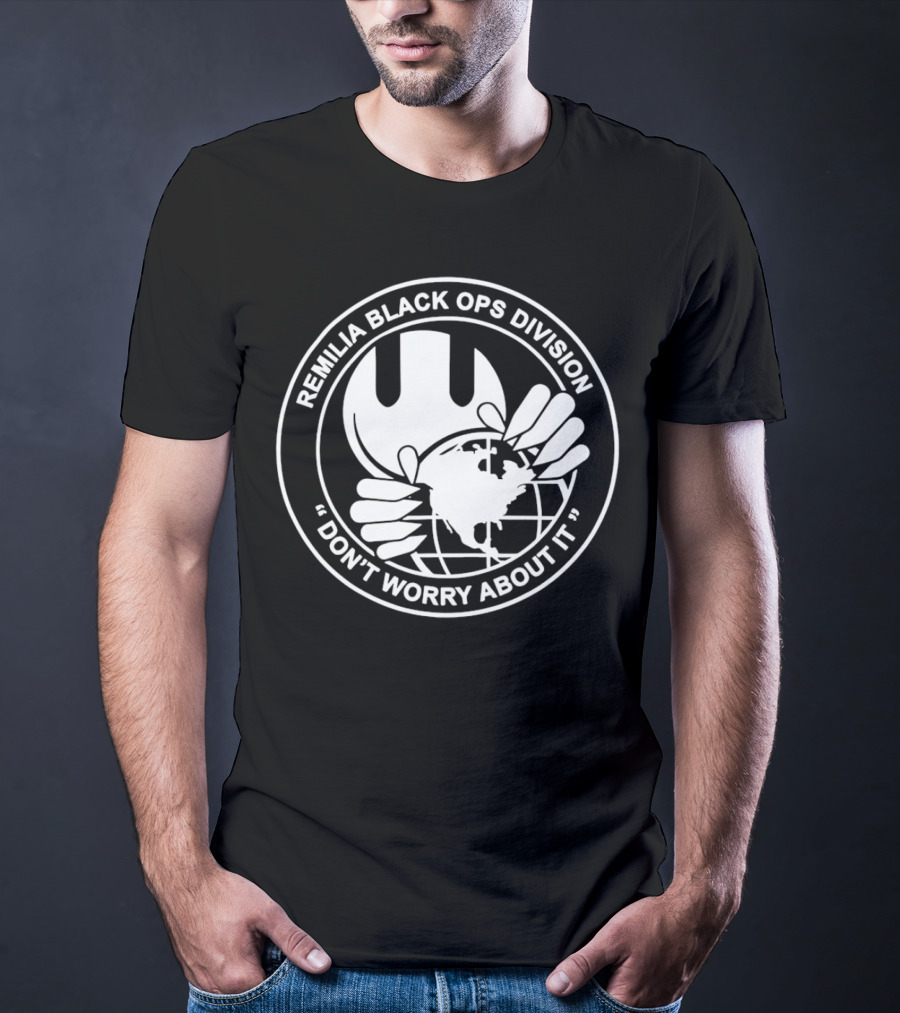 Remilia Black Ops Division Globe Emblem Don't Worry About It T-Shirt