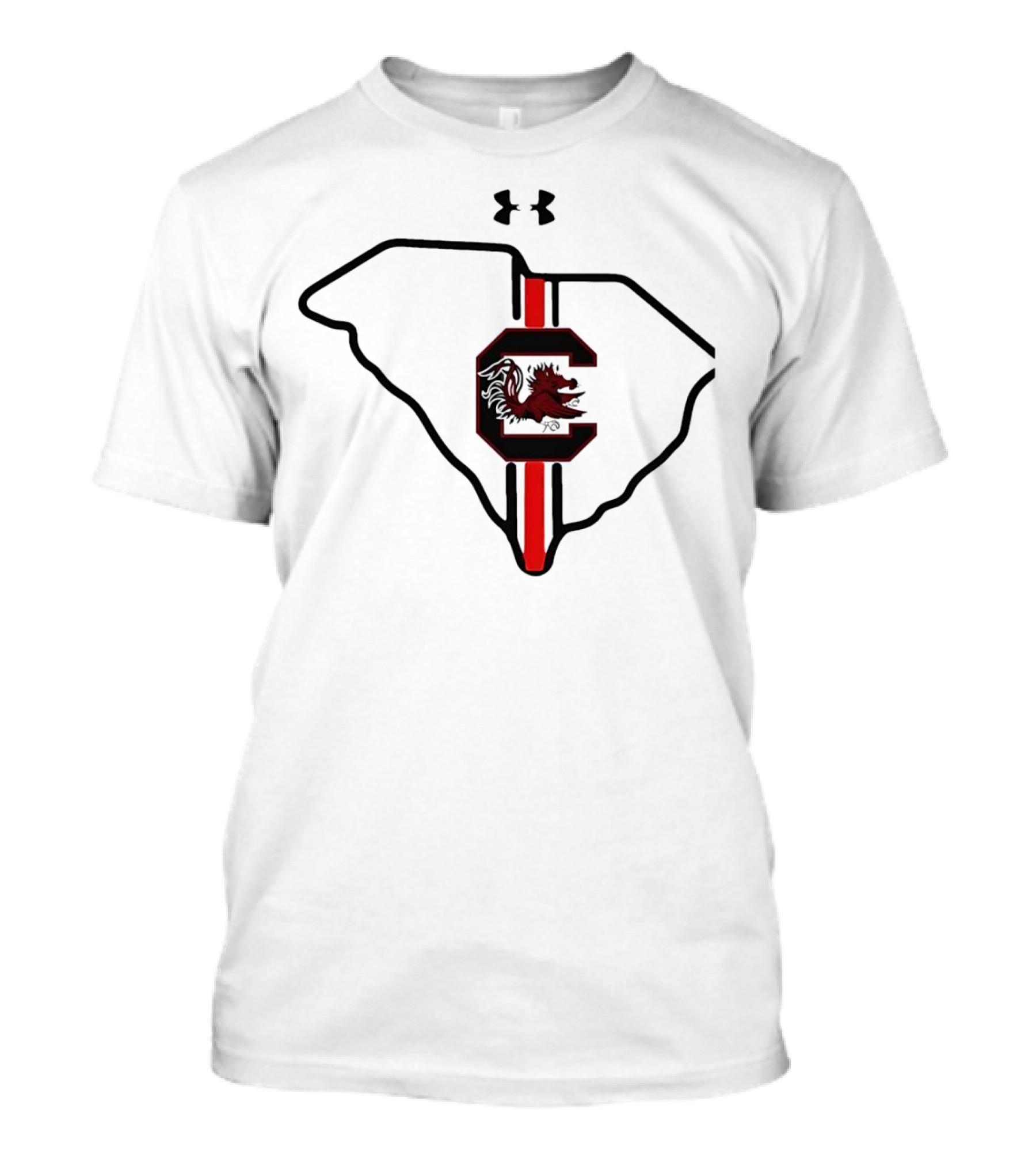 South Carolina Gamecocks Map Outline Under Armour T-Shirt
