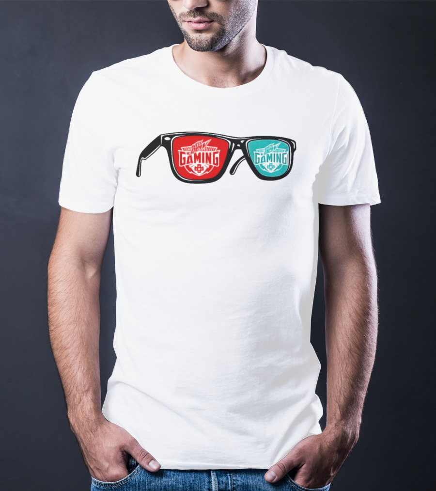 Gaming Spectacles Mtn Dew Red Blue Vibes T-Shirt