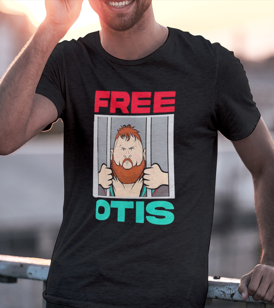 Free Otis Cartoon Nikola Bogojevic Wrestling T-Shirt