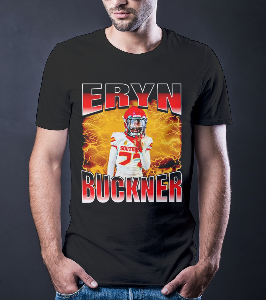 Eryn Buckner Southern Football Vintage Style With Lightning Background T-Shirt
