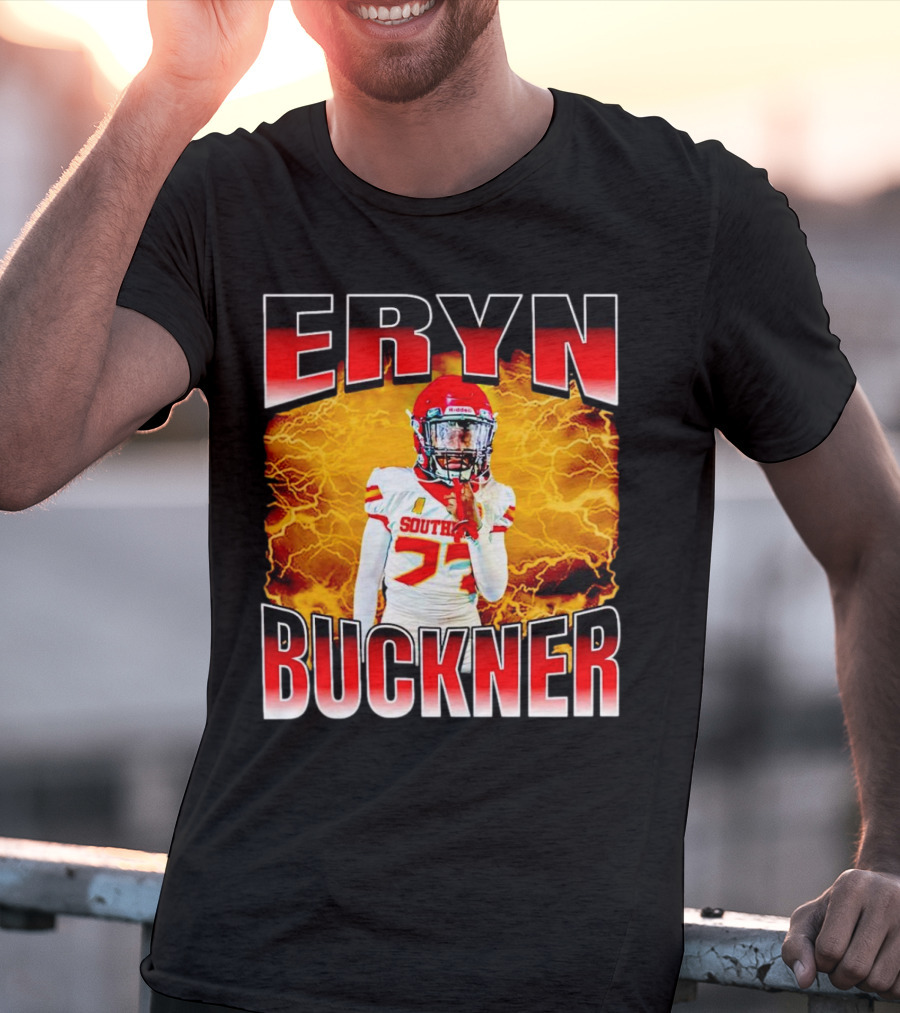 Eryn Buckner Southern Football Vintage Style With Lightning Background T-Shirt