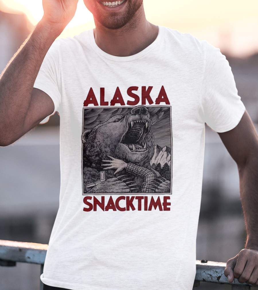ALASKA SNACKTIME Bear Art By Ray Troll T-Shirt