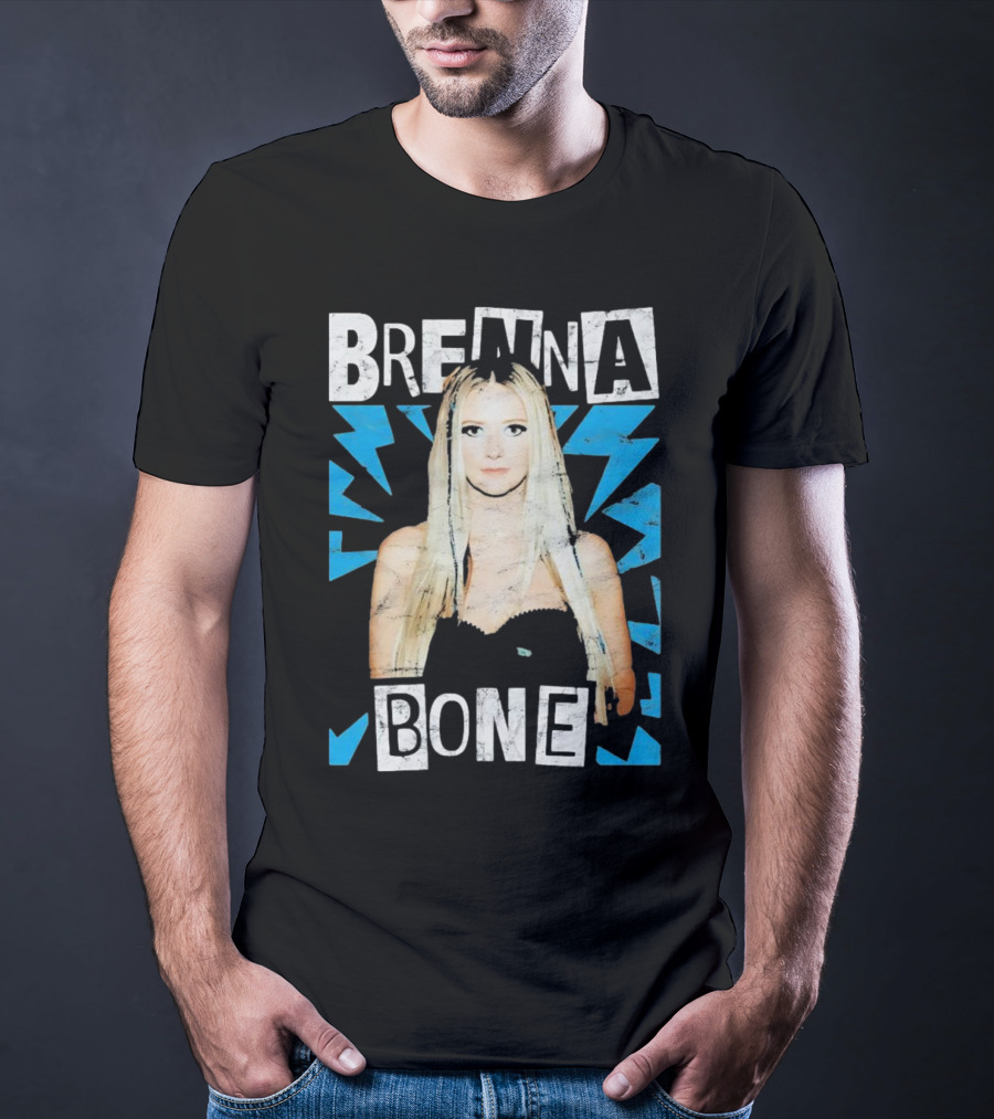 Brenna Bone Lightning Vintage Blue T-Shirt