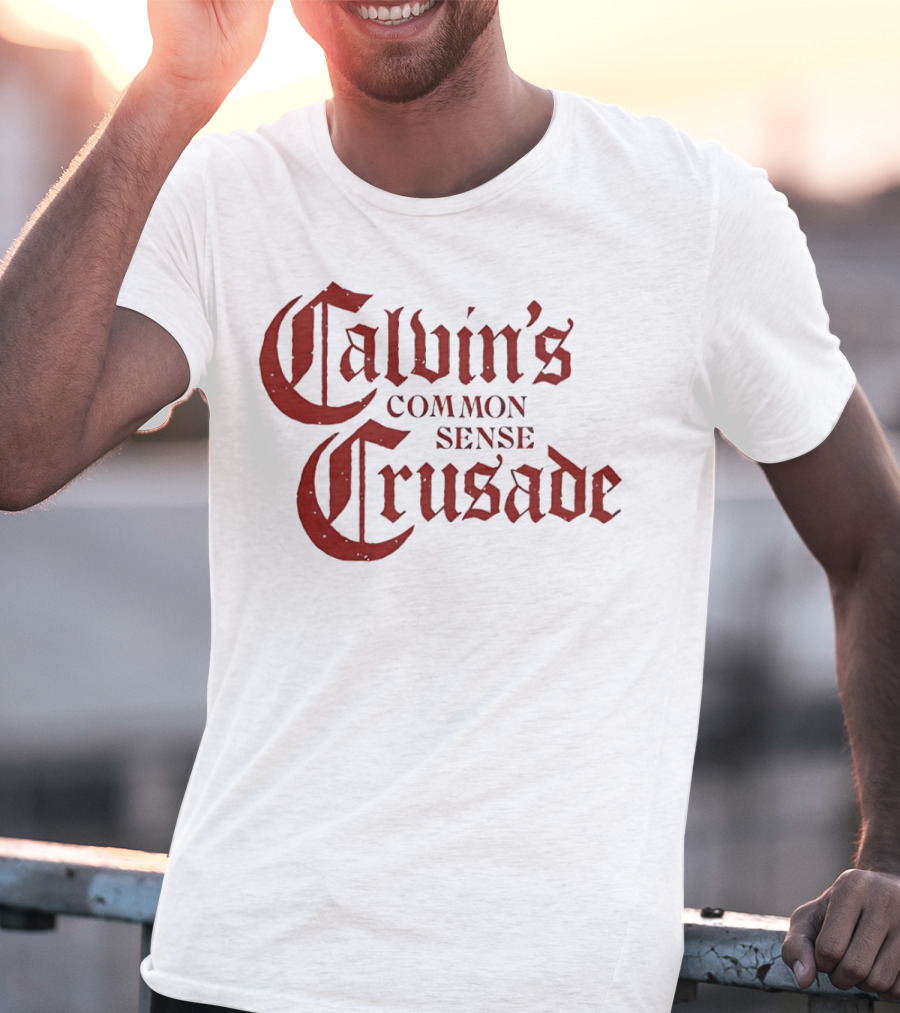 Calvin's Common Sense Crusade Gothic T-Shirt