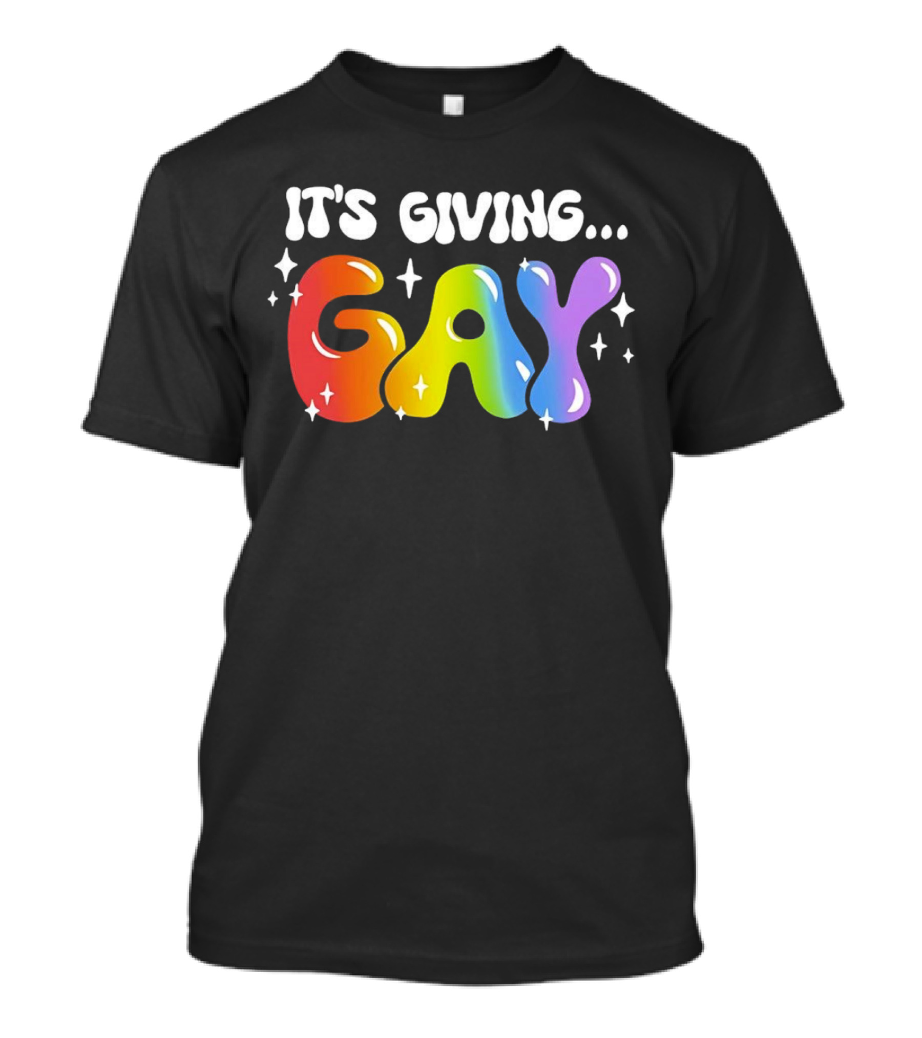 It's Giving Gay Pride Rainbow Sparkles T-Shirt