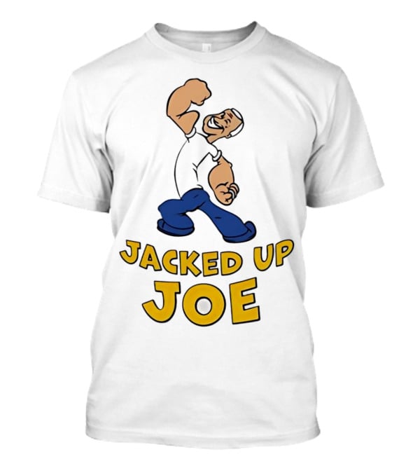Jacked Up Joe Cartoon Flexing Character T-Shirt