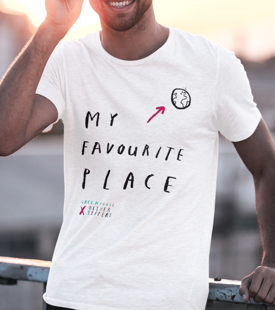 My Favourite Place Earth Greenpeace Oliver Jeffers T-Shirt