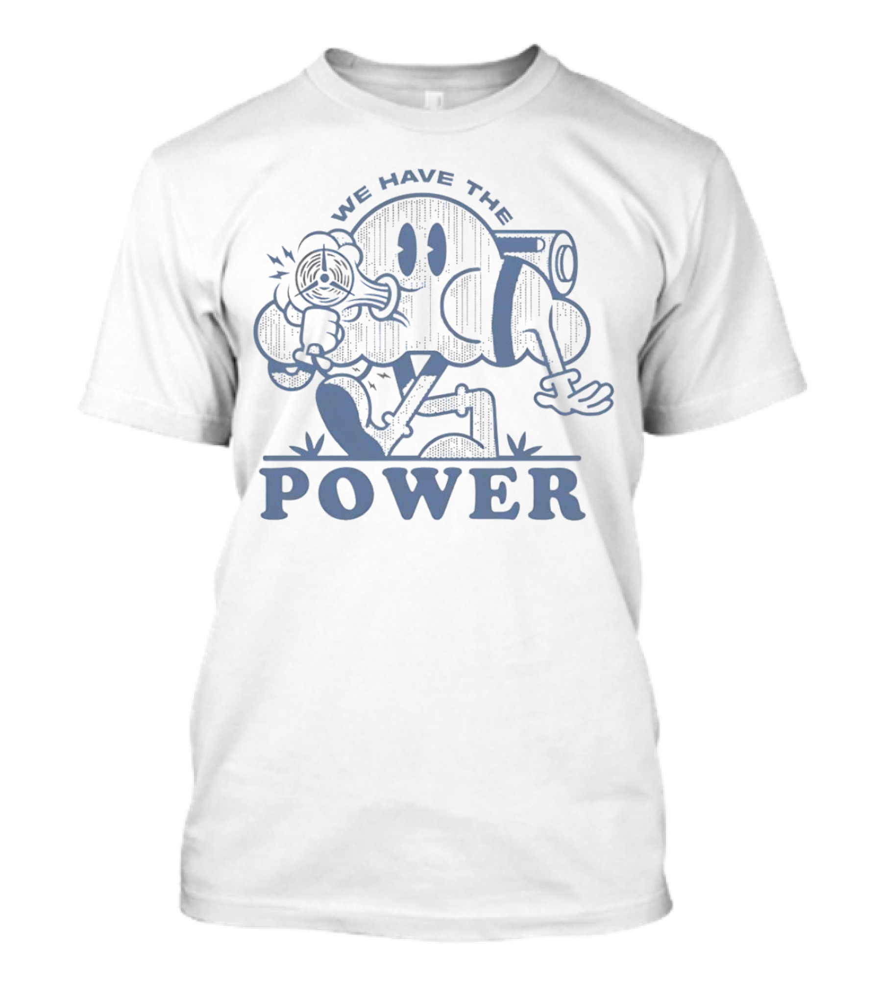 We Have The Power Retro Cartoon Character With Gun T-Shirt