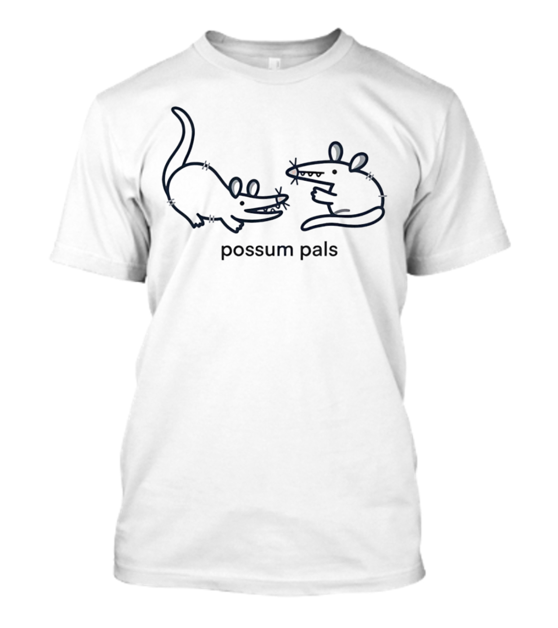 Opossum Pals Playful Cartoon Duo T-Shirt