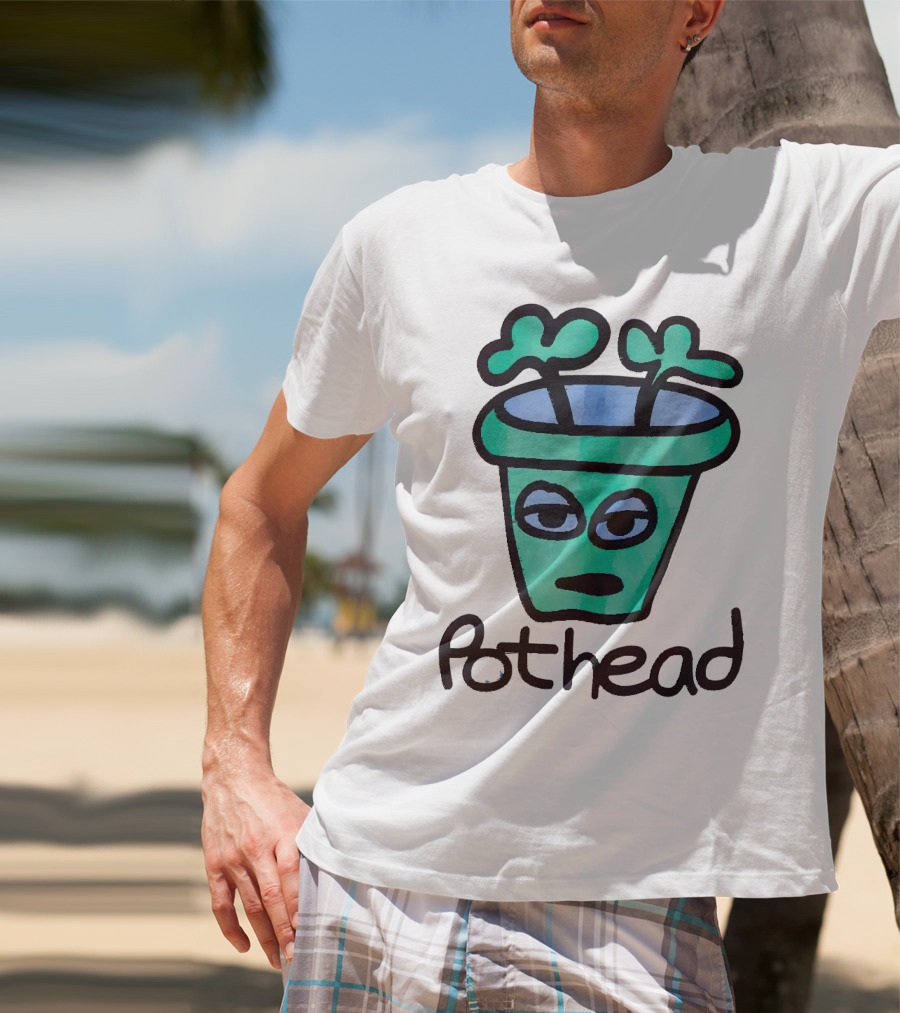 For The Homies Pothead Plant Cartoon T-Shirt