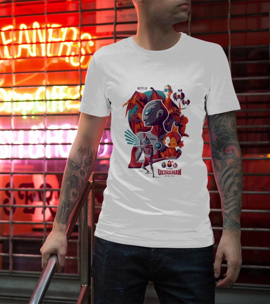 Netflix Ultraman Rising Cartoon Kaiju Characters T-Shirt