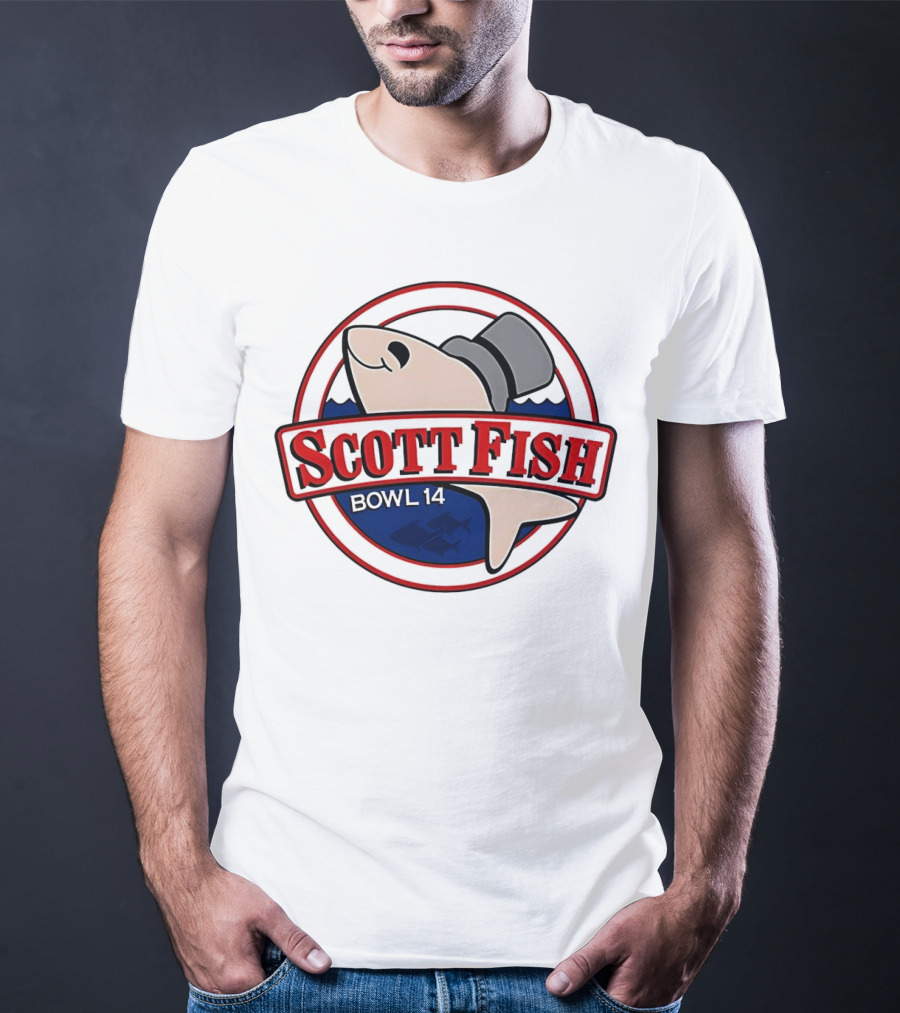 Scott Fish Bowl 14 Shark With Top Hat T-Shirt