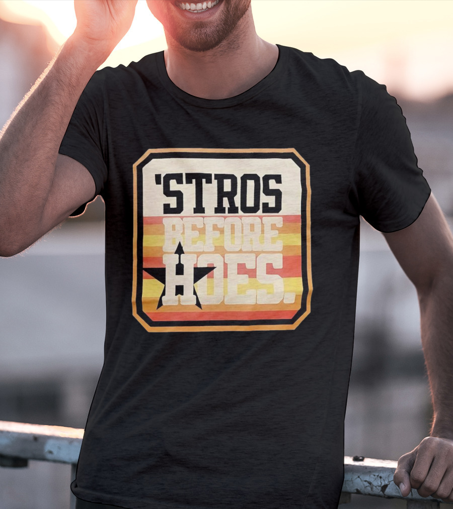 'Stros Before Hoes Houston Astros Star Retro T-Shirt