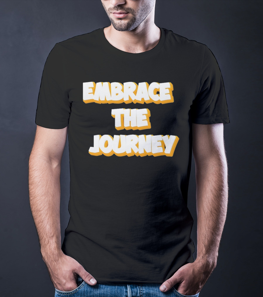 EMBRACE THE JOURNEY White And Yellow T-Shirt