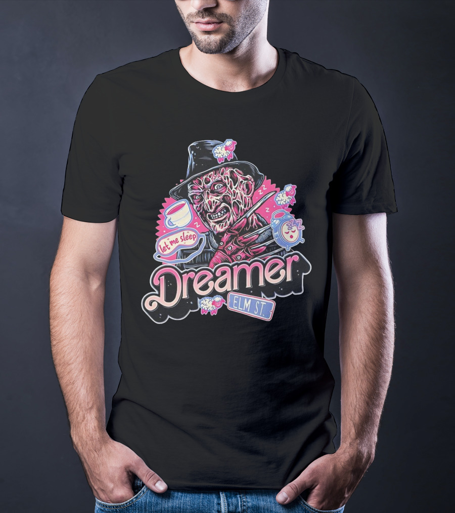 Freddy Krueger Dreamer Let Me Sleep Elm St T-Shirt