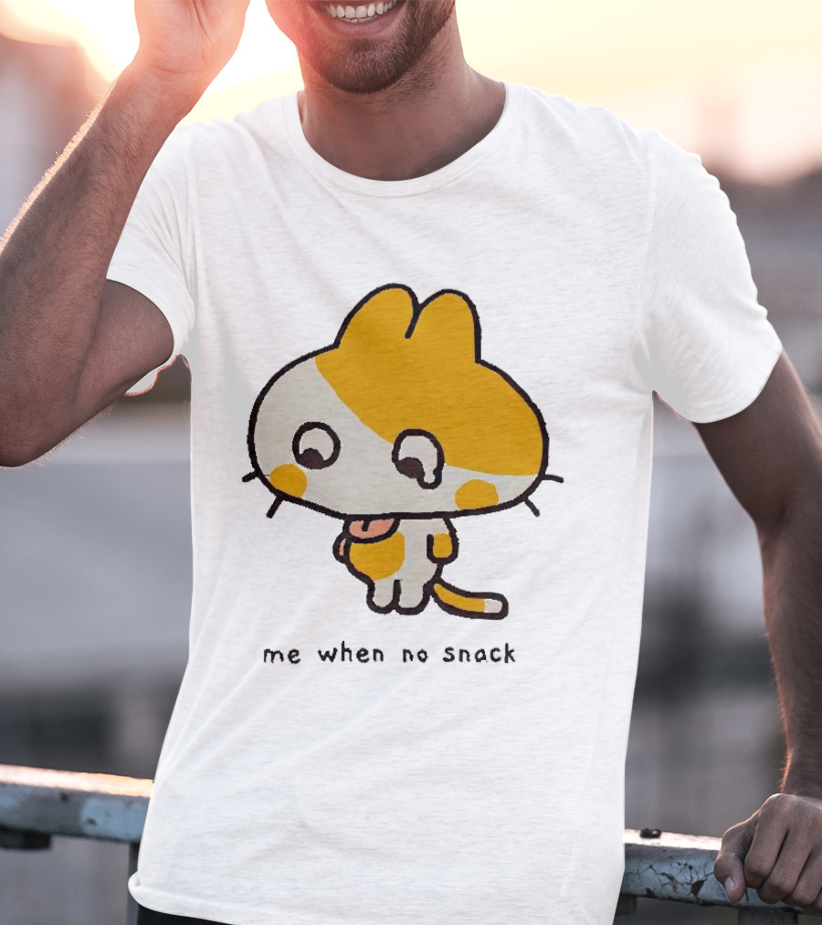 Liliuhms Me When No Snack Cat Cute Character T-Shirt