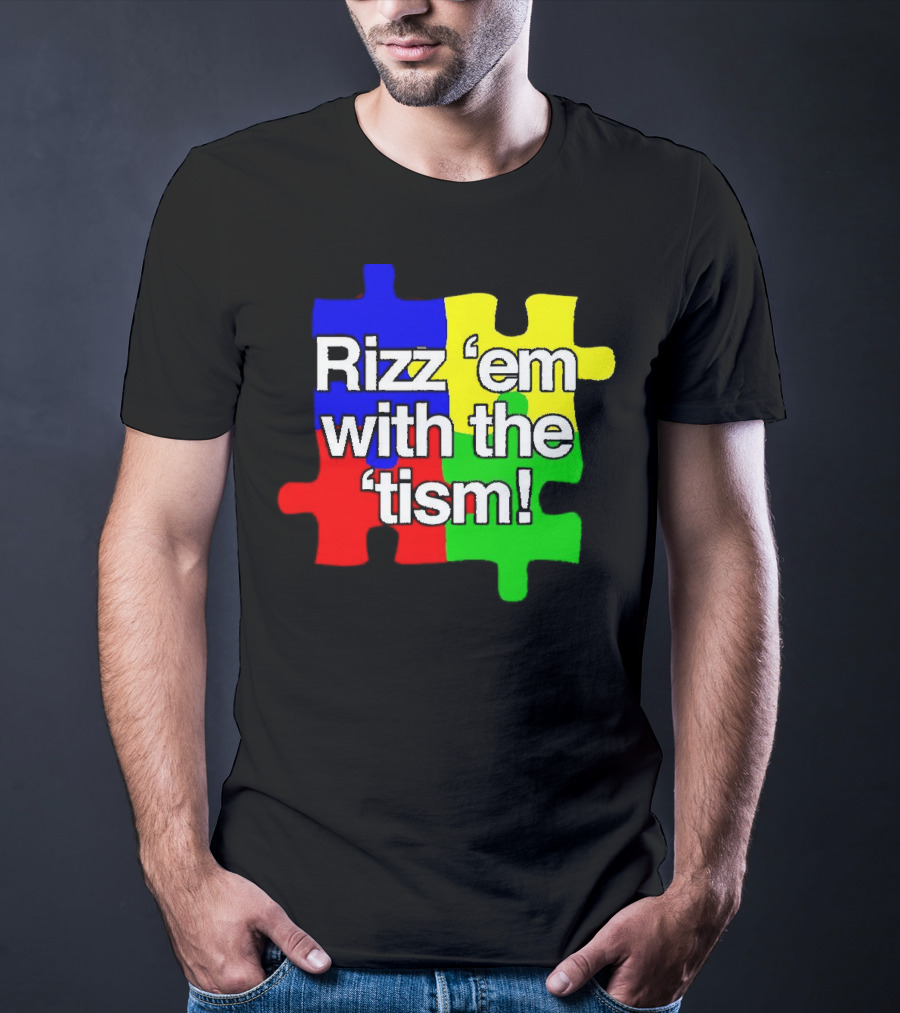 Rizz 'em With The ’Tism Puzzle Pieces T-Shirt