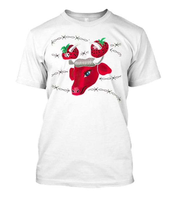 Strawberry Bull Barbed Horns T-Shirt