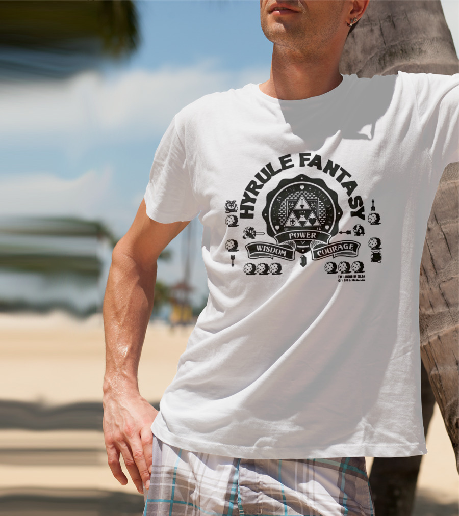 Hyrule Fantasy The Legend Of Zelda Wisdom Power Courage T-Shirt