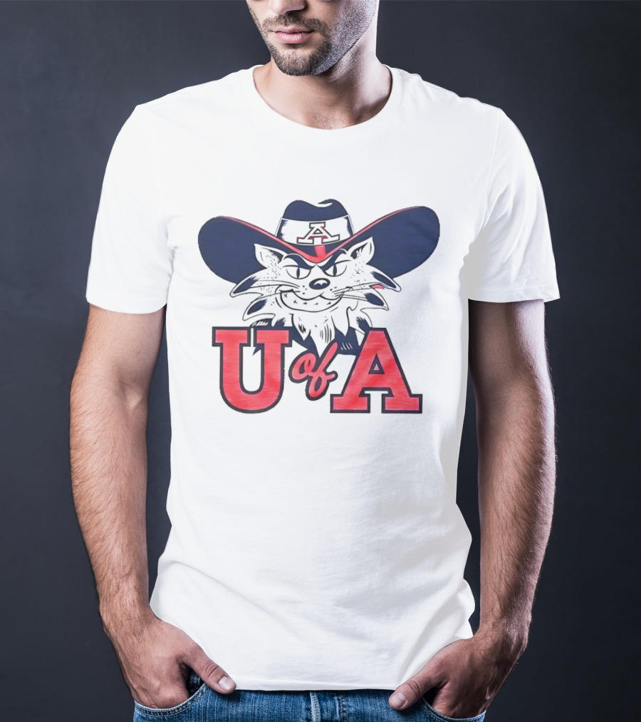 Arizona Wildcats U Of A Mascot Cowboy Hat T-Shirt