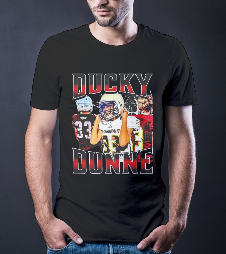 Ducky Dunne Astronaut 33 Football Player T-Shirt