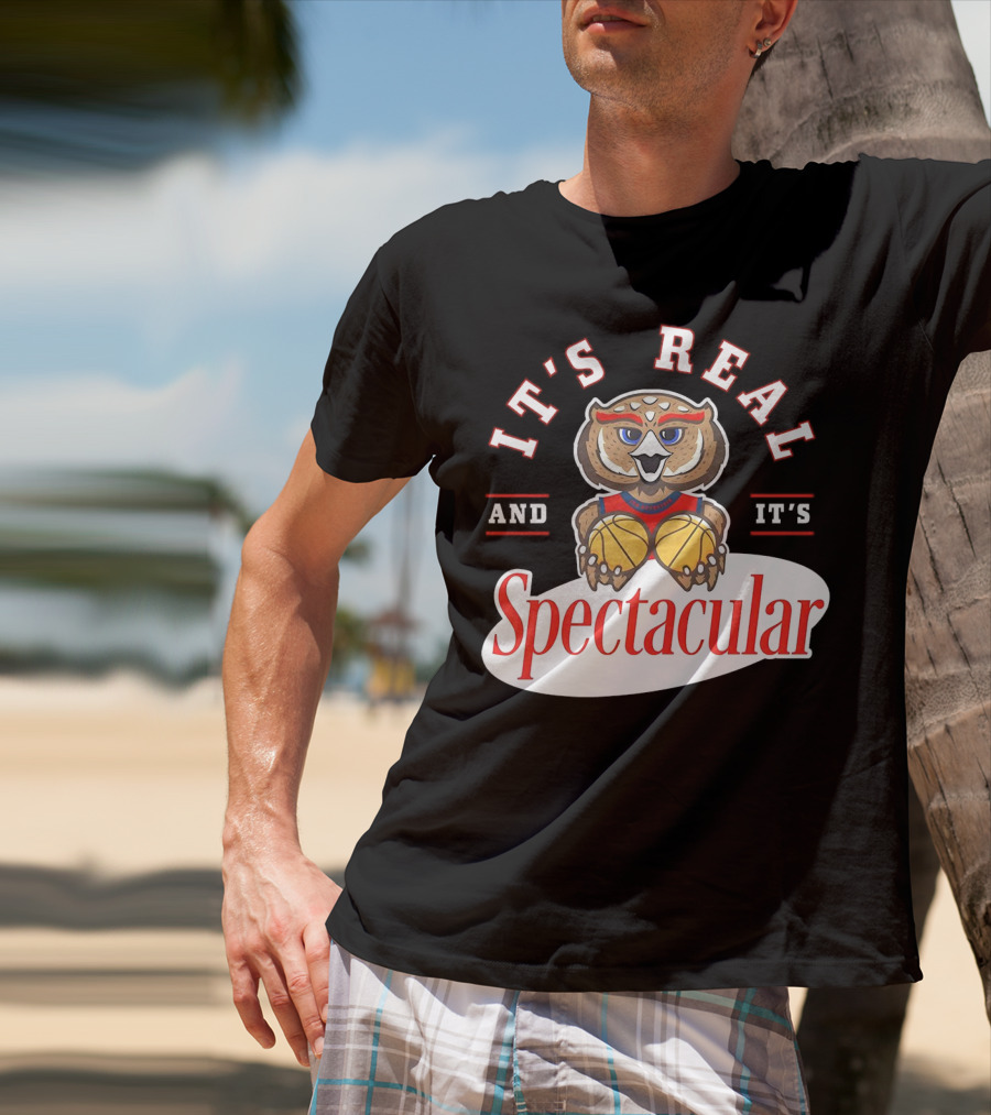 It's Real And It's Spectacular Florida Atlantic Owls Mascot T-Shirt