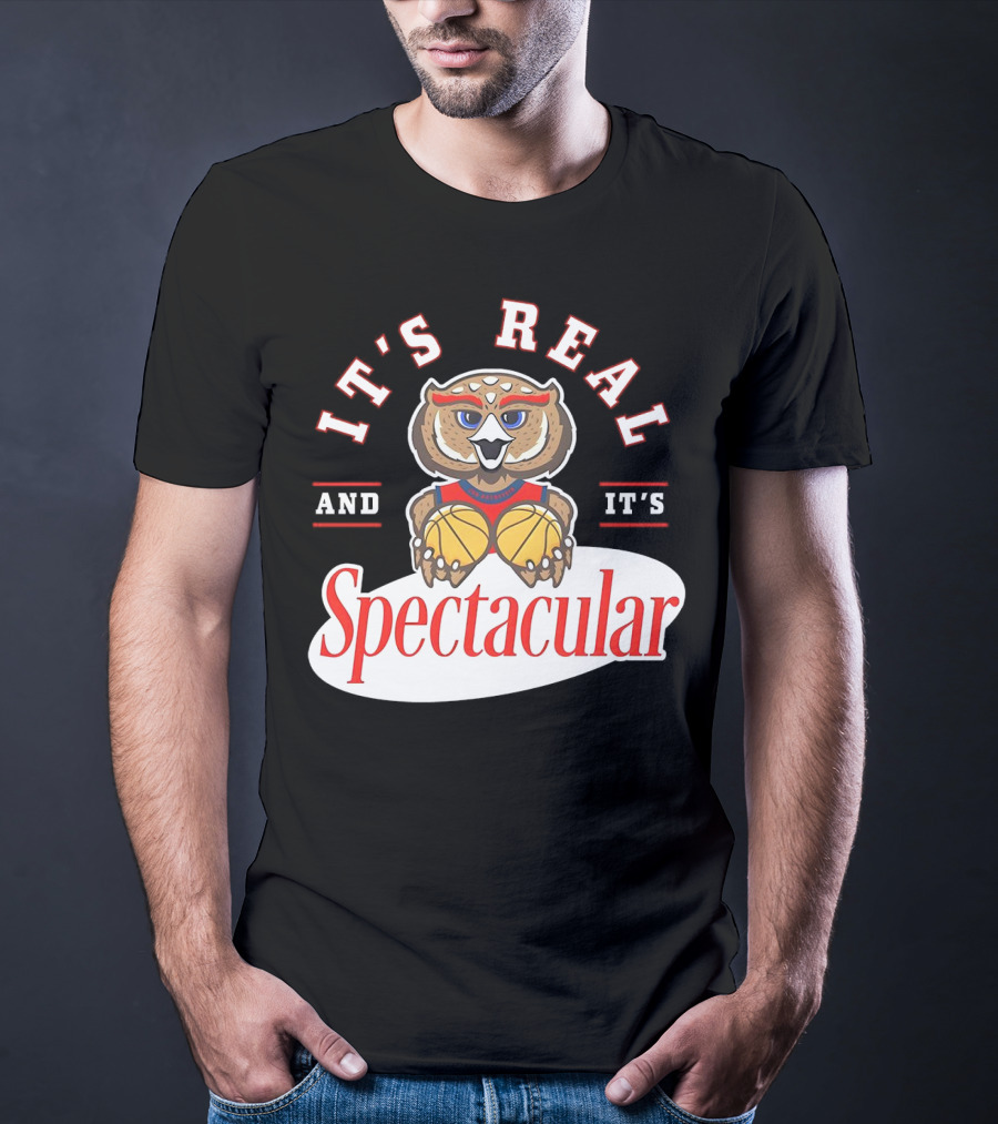 It's Real And It's Spectacular Florida Atlantic Owls Mascot T-Shirt