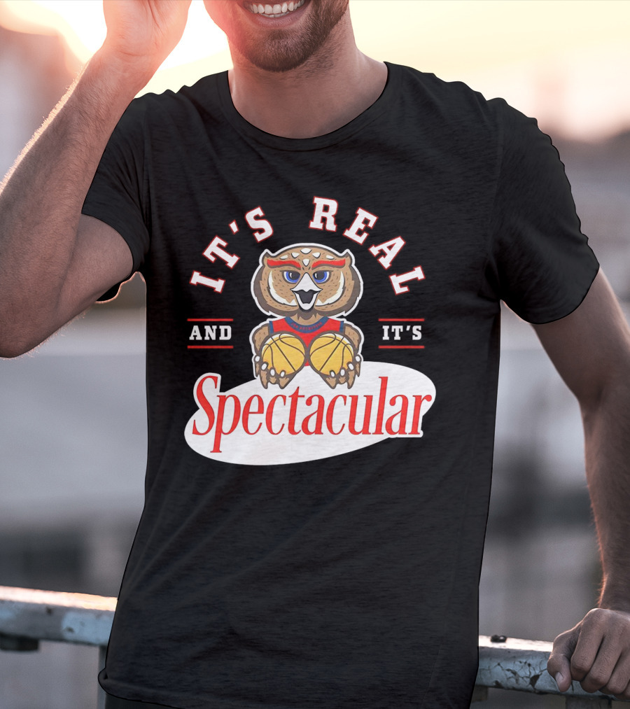 It's Real And It's Spectacular Florida Atlantic Owls Mascot T-Shirt