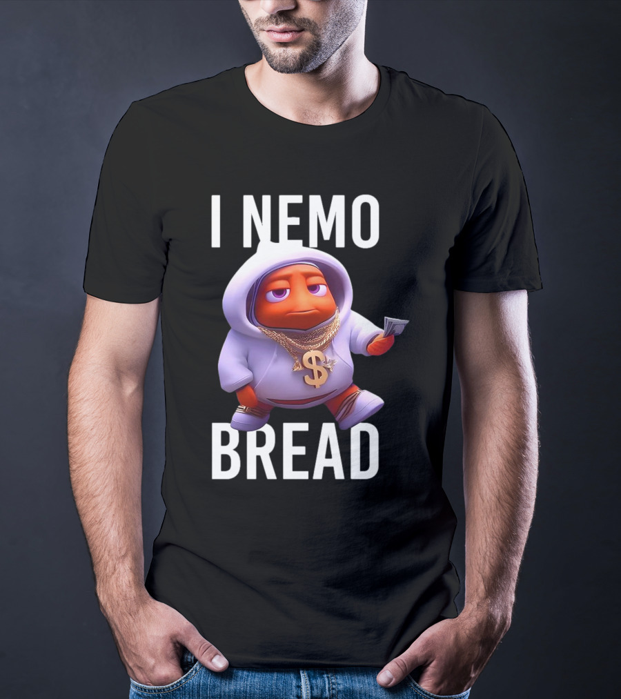 I Nemo Bread Cartoon Parody With Blinged-Out Fish In T-Shirt