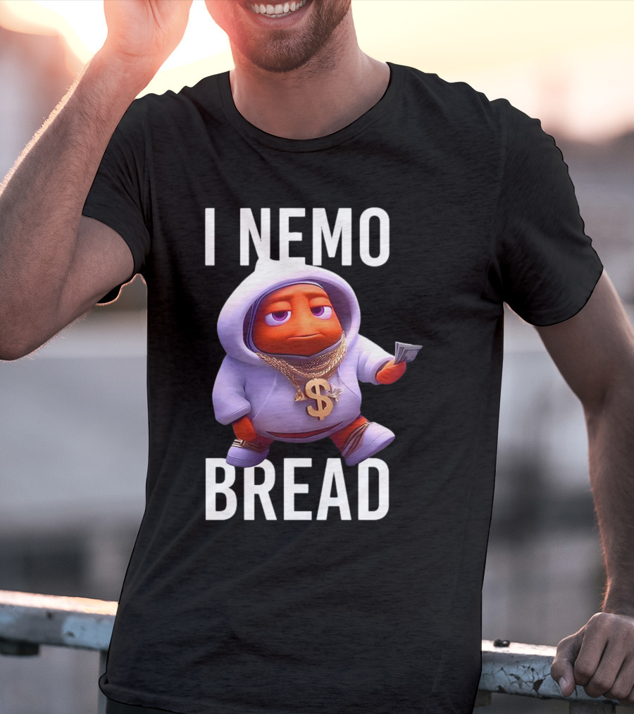 I Nemo Bread Cartoon Parody With Blinged-Out Fish In T-Shirt