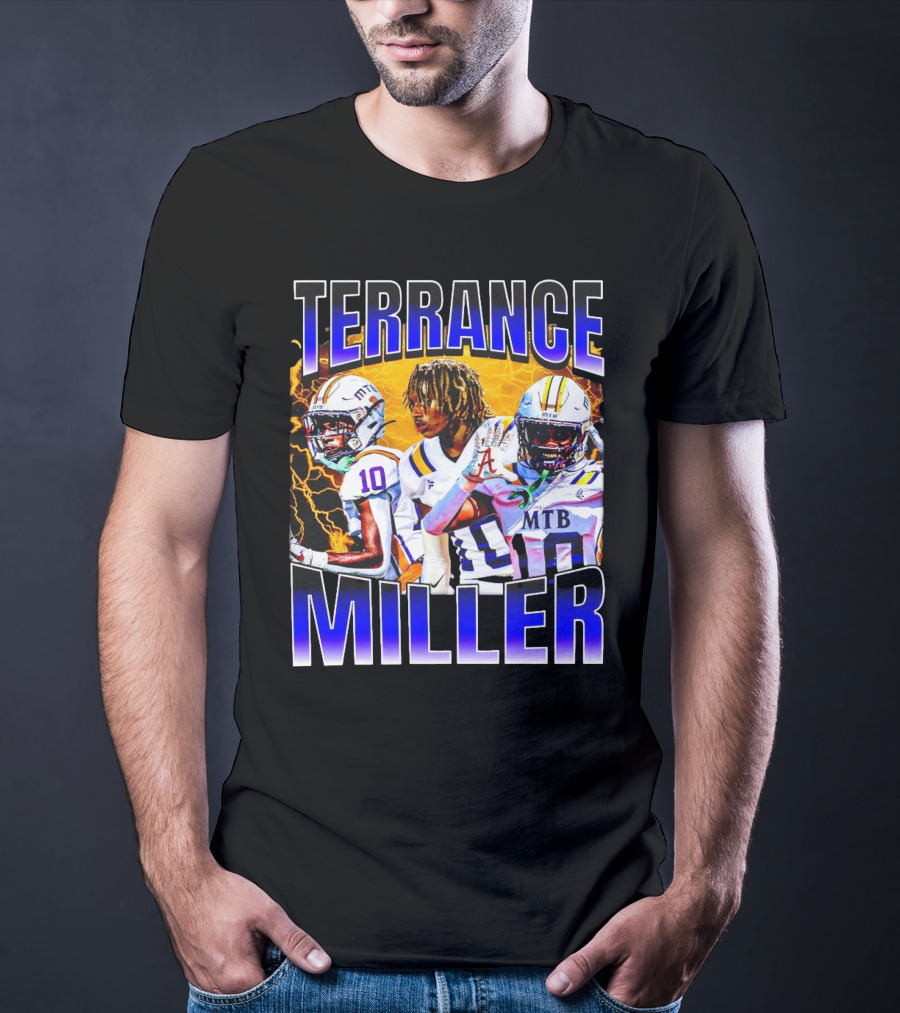 Terrance Miller Football MTB 10 Graphic Locker Room Sports Image T-Shirt