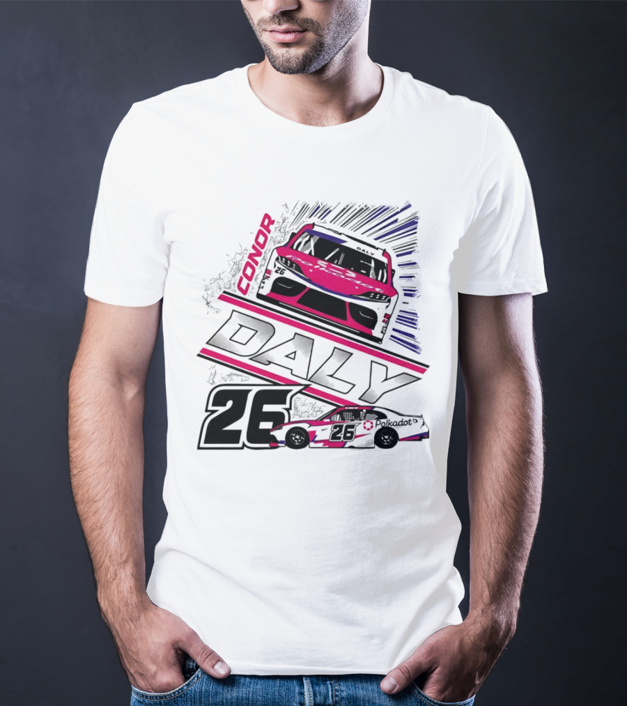 Conor Daly 26 Polkadot Racing Car T-Shirt