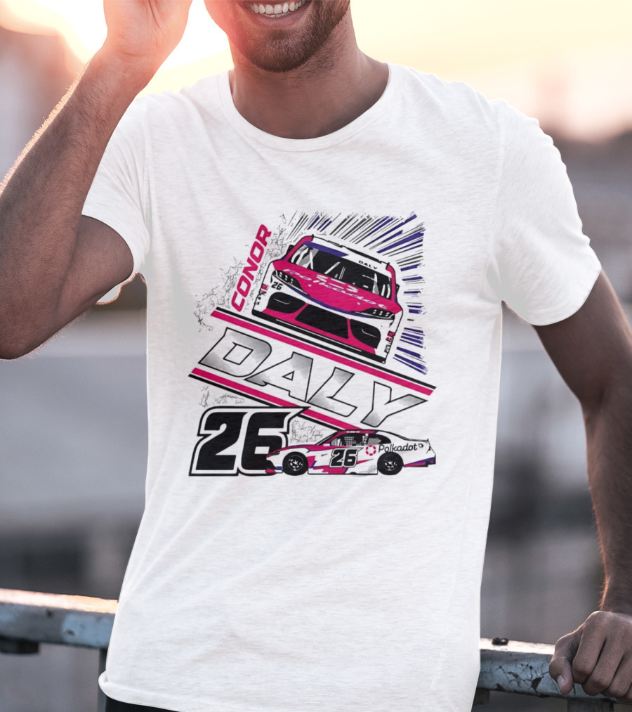 Conor Daly 26 Polkadot Racing Car T-Shirt