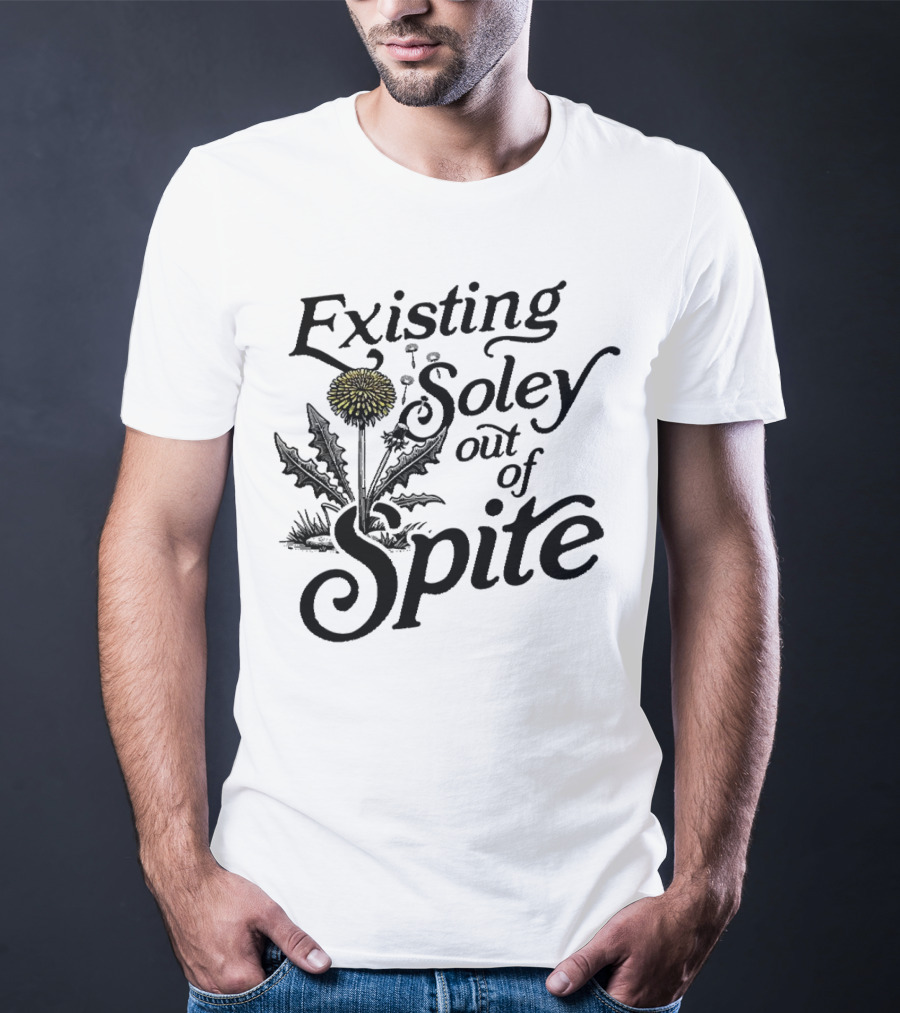 Existing Soley Out Of Spite Dandelion Motif T-Shirt