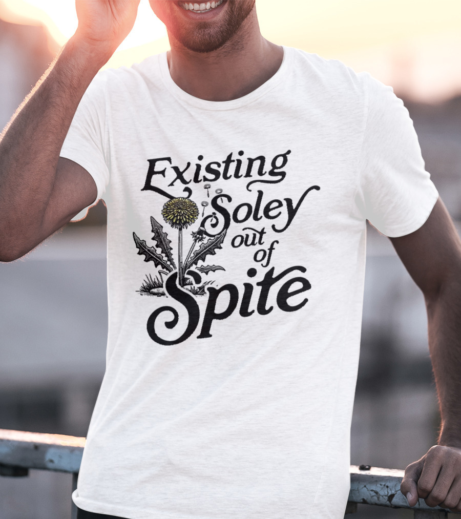 Existing Soley Out Of Spite Dandelion Motif T-Shirt
