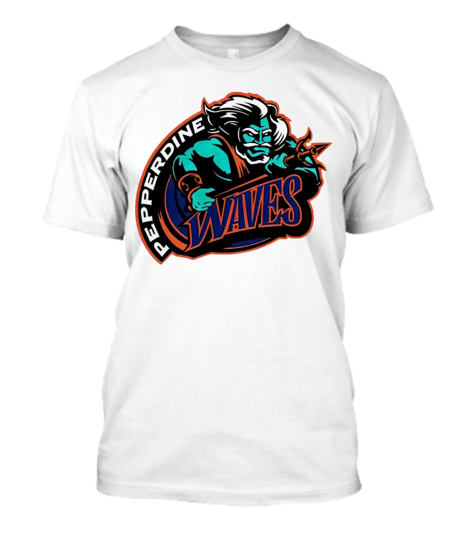 Pepperdine Waves 1997 Retro Logo Warrior T-Shirt
