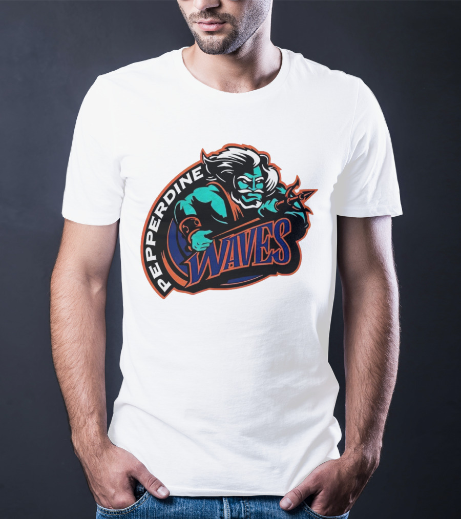 Pepperdine Waves 1997 Retro Logo Warrior T-Shirt