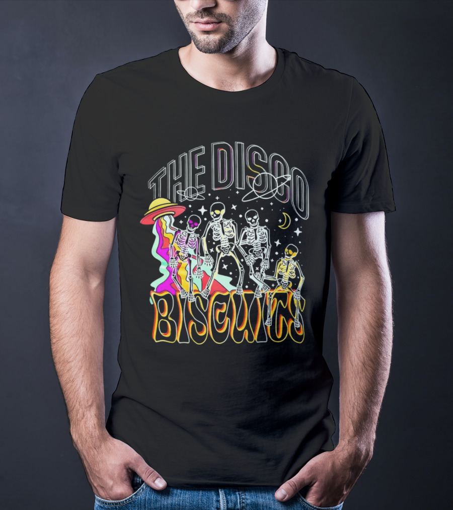 The Disco Biscuits Skeletons Dancing With UFO And Stars T-Shirt
