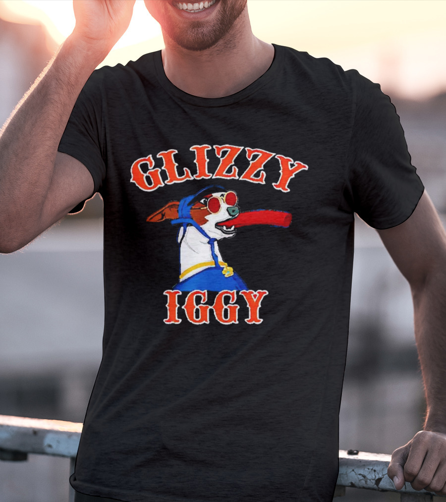 Glizzy Iggy Dog New York Mets Fun Canine Baseball T-Shirt