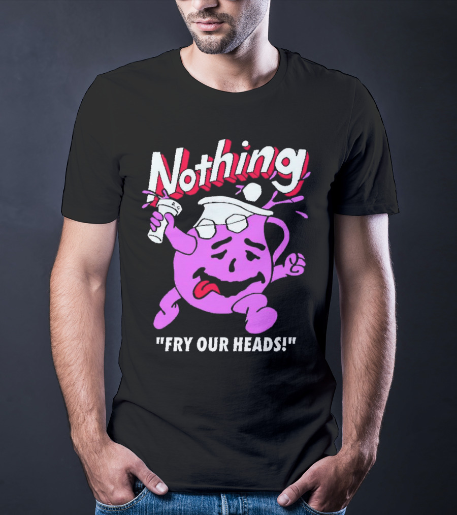 Nothing Fry Our Heads Purple Pitcher Character T-Shirt